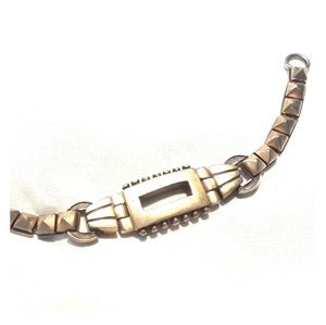 Rare LISA JENKS vintage geometic silver bracelet